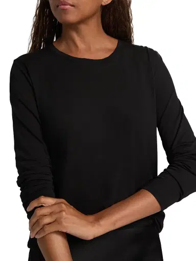 Vince Women's Jersey Boatneck Long-Sleeve T-Shirt | Thumbnail 6 Vince Women's Jersey Boatneck Long-Sleeve T-Shirt | Thumbnail 6