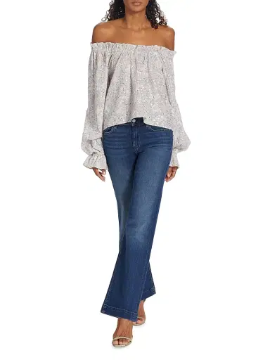 7 For All Mankind Women's Dojo Signature Wide-Leg Jeans - Medium Melrose - Size 32 | Thumbnail 2 7 For All Mankind Women's Dojo Signature Wide-Leg Jeans - Medium Melrose - Size 32 | Thumbnail 2
