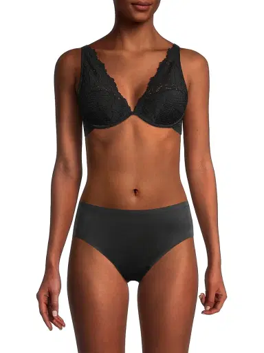 Le Mystere Women's Allure Lace Demi Bra - Black - Size 32C | Thumbnail 3 Le Mystere Women's Allure Lace Demi Bra - Black - Size 32C | Thumbnail 3