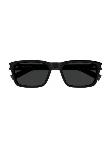 Saint Laurent Men's Mid Naked 57MM Square Sunglasses - Black Silver Dark Grey | Thumbnail 2 Saint Laurent Men's Mid Naked 57MM Square Sunglasses - Black Silver Dark Grey | Thumbnail 2