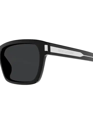 Saint Laurent Men's Mid Naked 57MM Square Sunglasses - Black Silver Dark Grey | Thumbnail 3 Saint Laurent Men's Mid Naked 57MM Square Sunglasses - Black Silver Dark Grey | Thumbnail 3