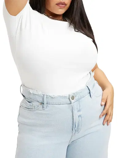 Good American Women's Sculpting Tee Bodysuit - White | Thumbnail 7 Good American Women's Sculpting Tee Bodysuit - White | Thumbnail 7
