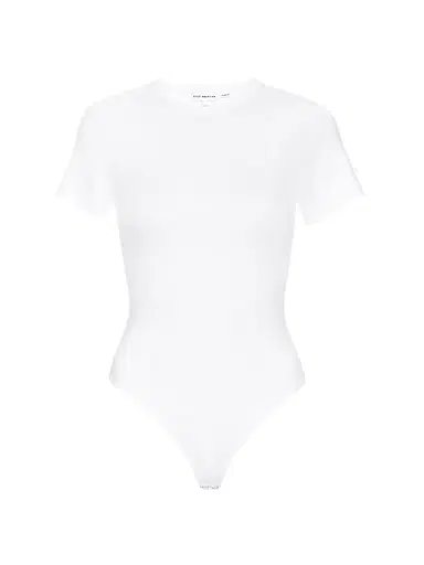 Good American Women's Sculpting Tee Bodysuit - White | Thumbnail 1 Good American Women's Sculpting Tee Bodysuit - White | Thumbnail 1