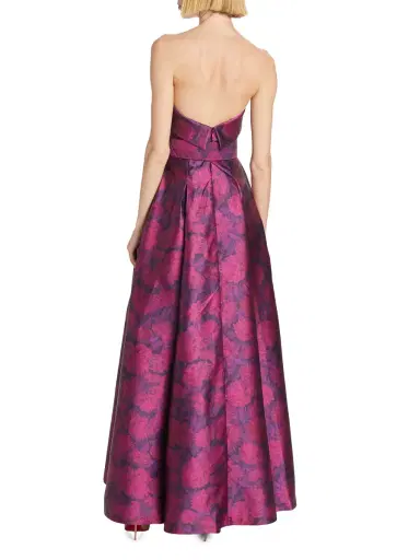 Sachin & Babi Women's Brielle Strapless Floral Mikado Gown - Magenta Bloom | Thumbnail 3 Sachin & Babi Women's Brielle Strapless Floral Mikado Gown - Magenta Bloom | Thumbnail 3