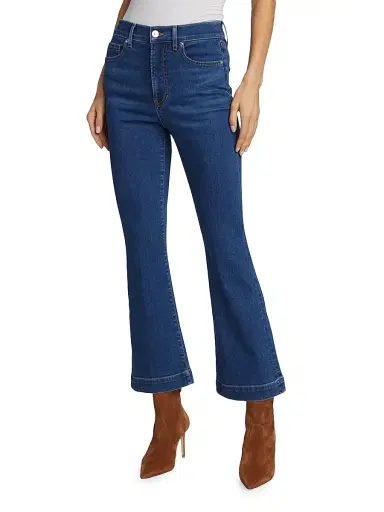 Veronica Beard Women's Carson High-Rise Crop Flare Jeans - Bright Blue - Size 32 | Thumbnail 3 Veronica Beard Women's Carson High-Rise Crop Flare Jeans - Bright Blue - Size 32 | Thumbnail 3