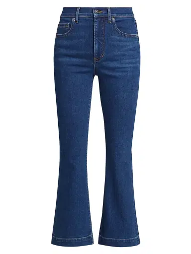 Veronica Beard Women's Carson High-Rise Crop Flare Jeans - Bright Blue - Size 32 | Thumbnail 1 Veronica Beard Women's Carson High-Rise Crop Flare Jeans - Bright Blue - Size 32 | Thumbnail 1