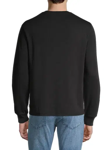 FRAME Men's Duo Fold Crewneck Sweatshirt - Noir | Thumbnail 5 FRAME Men's Duo Fold Crewneck Sweatshirt - Noir | Thumbnail 5