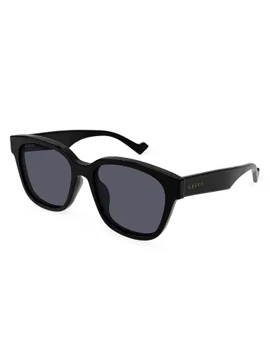 Gucci Men's Generation Squared Recycled Acetate Sunglasses - Black | Thumbnail 1 Gucci Men's Generation Squared Recycled Acetate Sunglasses - Black | Thumbnail 1