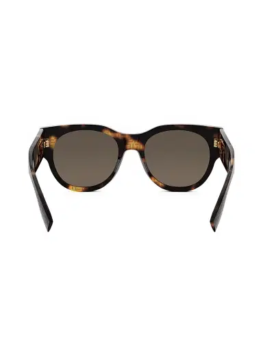 Fendi Women's Baguette 53MM Round Sunglasses - Brown Havana | Thumbnail 5 Fendi Women's Baguette 53MM Round Sunglasses - Brown Havana | Thumbnail 5