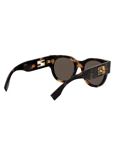 Fendi Women's Baguette 53MM Round Sunglasses - Brown Havana | Thumbnail 6 Fendi Women's Baguette 53MM Round Sunglasses - Brown Havana | Thumbnail 6
