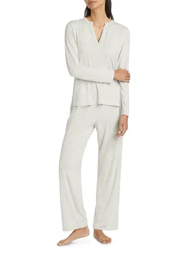 Natori Women's Feathers Elements 2-Piece Jersey Crop Lounge Set | Thumbnail 2 Natori Women's Feathers Elements 2-Piece Jersey Crop Lounge Set | Thumbnail 2
