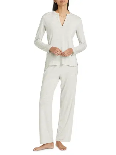 Natori Women's Feathers Elements 2-Piece Jersey Crop Lounge Set | Thumbnail 3 Natori Women's Feathers Elements 2-Piece Jersey Crop Lounge Set | Thumbnail 3