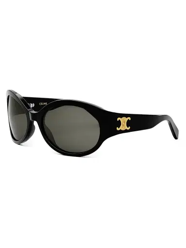 Celine Women's Triomphe 62MM Oval Sunglasses - Black | Thumbnail 1 Celine Women's Triomphe 62MM Oval Sunglasses - Black | Thumbnail 1