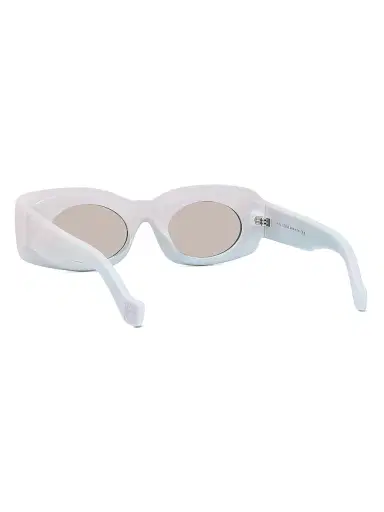 Loewe Women's x Paula's Ibiza 49MM Oval Sunglasses - White Sparkle Grey Mirror | Thumbnail 4 Loewe Women's x Paula's Ibiza 49MM Oval Sunglasses - White Sparkle Grey Mirror | Thumbnail 4