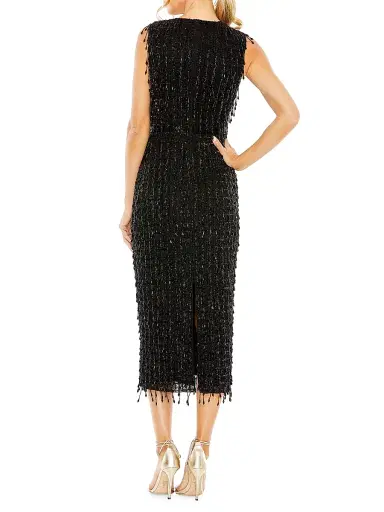 Mac Duggal Women's Beaded Fringe Sheath Dress - Black - Size 16 | Thumbnail 2 Mac Duggal Women's Beaded Fringe Sheath Dress - Black - Size 16 | Thumbnail 2