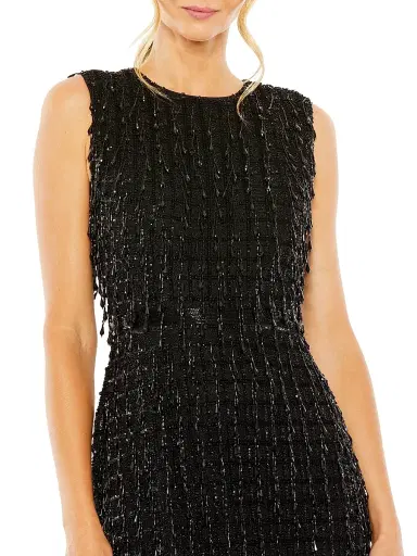 Mac Duggal Women's Beaded Fringe Sheath Dress - Black - Size 16 | Thumbnail 3 Mac Duggal Women's Beaded Fringe Sheath Dress - Black - Size 16 | Thumbnail 3