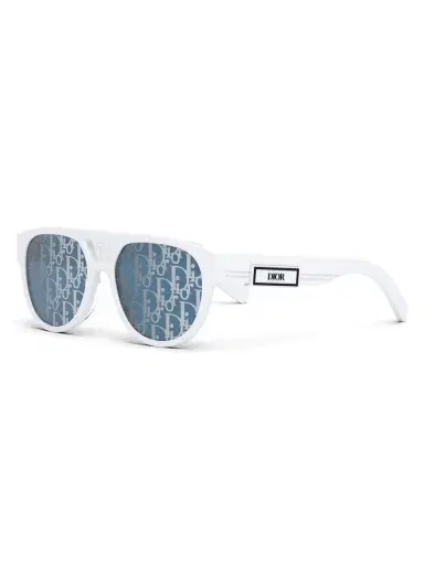 Dior Women's Oblique 54MM Pilot Sunglasses - Shiny White | Thumbnail 1 Dior Women's Oblique 54MM Pilot Sunglasses - Shiny White | Thumbnail 1