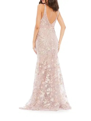 Mac Duggal Women's Embroidered Floral Modified A-Line Gown | Thumbnail 2 Mac Duggal Women's Embroidered Floral Modified A-Line Gown | Thumbnail 2