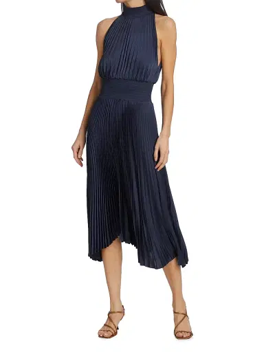 A.L.C. A. L.C. Women's Renzo Pleated Blouson Dress | Thumbnail 2 A.L.C. A. L.C. Women's Renzo Pleated Blouson Dress | Thumbnail 2