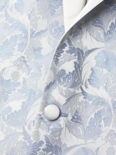 CORNELIANI Men's Jacquard Silk-Blend One-Button Dinner Jacket - Blue | Thumbnail 6 CORNELIANI Men's Jacquard Silk-Blend One-Button Dinner Jacket - Blue | Thumbnail 6
