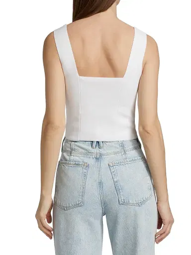 A.L.C. Women's Jordana Knit Crop Top - White | Thumbnail 5 A.L.C. Women's Jordana Knit Crop Top - White | Thumbnail 5