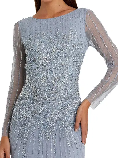 Mac Duggal Women's Sequined Fit & Flare Gown - Powder Blue - Size 18 | Thumbnail 3 Mac Duggal Women's Sequined Fit & Flare Gown - Powder Blue - Size 18 | Thumbnail 3