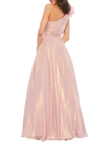 Mac Duggal Women's One-Shoulder Chiffon Gown - Rose Gold | Thumbnail 2 Mac Duggal Women's One-Shoulder Chiffon Gown - Rose Gold | Thumbnail 2