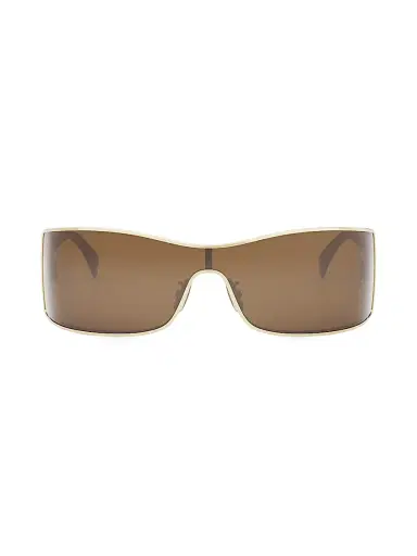 CELINE Women's Maxi Metal Triomphe Mask Sunglasses - Endura Gold Brown | Thumbnail 2 CELINE Women's Maxi Metal Triomphe Mask Sunglasses - Endura Gold Brown | Thumbnail 2