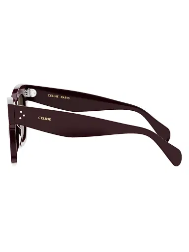 CELINE Women's 50MM Square Cat-Eye Sunglasses - Shiny Dark Brown Gradient Smoke | Thumbnail 3 CELINE Women's 50MM Square Cat-Eye Sunglasses - Shiny Dark Brown Gradient Smoke | Thumbnail 3