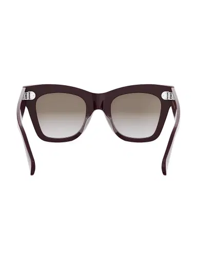 CELINE Women's 50MM Square Cat-Eye Sunglasses - Shiny Dark Brown Gradient Smoke | Thumbnail 5 CELINE Women's 50MM Square Cat-Eye Sunglasses - Shiny Dark Brown Gradient Smoke | Thumbnail 5