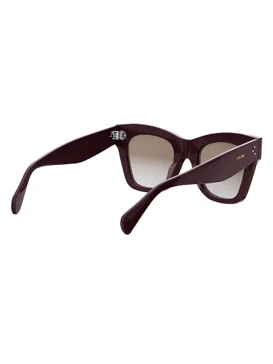 CELINE Women's 50MM Square Cat-Eye Sunglasses - Shiny Dark Brown Gradient Smoke | Thumbnail 6 CELINE Women's 50MM Square Cat-Eye Sunglasses - Shiny Dark Brown Gradient Smoke | Thumbnail 6