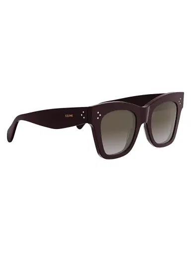 CELINE Women's 50MM Square Cat-Eye Sunglasses - Shiny Dark Brown Gradient Smoke | Thumbnail 8 CELINE Women's 50MM Square Cat-Eye Sunglasses - Shiny Dark Brown Gradient Smoke | Thumbnail 8
