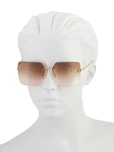 Fendi Women's 59MM Square Sunglasses - Brown | Thumbnail 4 Fendi Women's 59MM Square Sunglasses - Brown | Thumbnail 4
