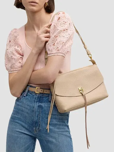 Rebecca Minkoff Women's Darren Leather Shoulder Bag - Stone | Thumbnail 2 Rebecca Minkoff Women's Darren Leather Shoulder Bag - Stone | Thumbnail 2