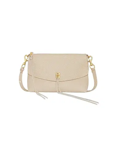 Rebecca Minkoff Women's Darren Leather Shoulder Bag - Stone | Thumbnail 1 Rebecca Minkoff Women's Darren Leather Shoulder Bag - Stone | Thumbnail 1