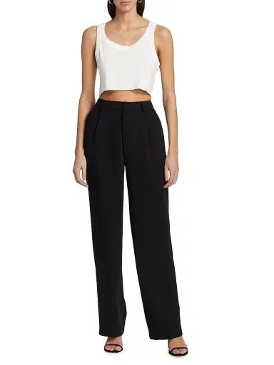 A.L.C. Women's Halsey Cotton Crop Tank - White | Thumbnail 2 A.L.C. Women's Halsey Cotton Crop Tank - White | Thumbnail 2