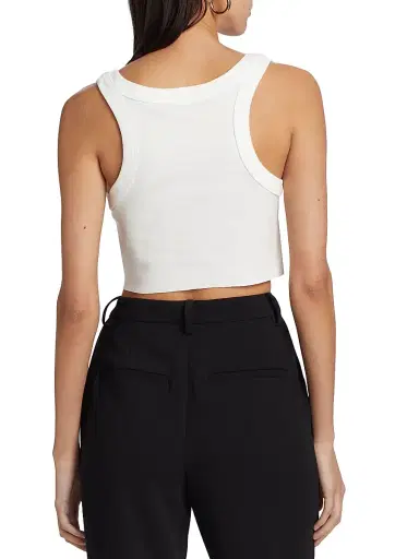 A.L.C. Women's Halsey Cotton Crop Tank - White | Thumbnail 5 A.L.C. Women's Halsey Cotton Crop Tank - White | Thumbnail 5