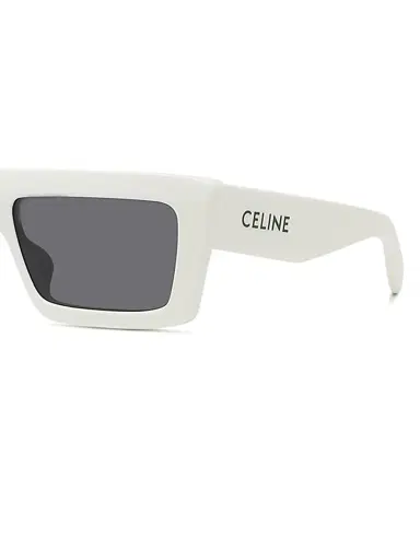 CELINE Women's 57MM Rectangular Sunglasses - White | Thumbnail 3 CELINE Women's 57MM Rectangular Sunglasses - White | Thumbnail 3
