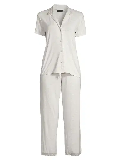 Natori Women's Feathers Essentials Pajama Set - Pebble - Size XL | Thumbnail 1 Natori Women's Feathers Essentials Pajama Set - Pebble - Size XL | Thumbnail 1
