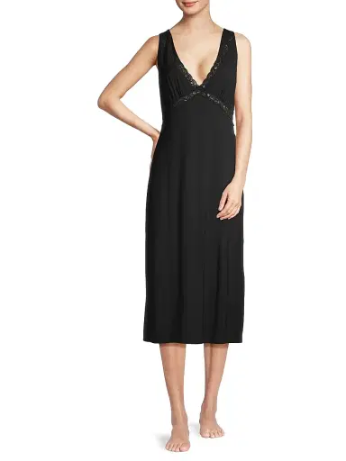 Natori Women's Feathers Essentials Slip Midi-Dress | Thumbnail 2 Natori Women's Feathers Essentials Slip Midi-Dress | Thumbnail 2