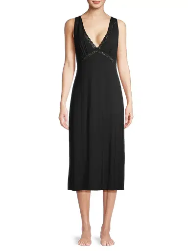 Natori Women's Feathers Essentials Slip Midi-Dress | Thumbnail 3 Natori Women's Feathers Essentials Slip Midi-Dress | Thumbnail 3