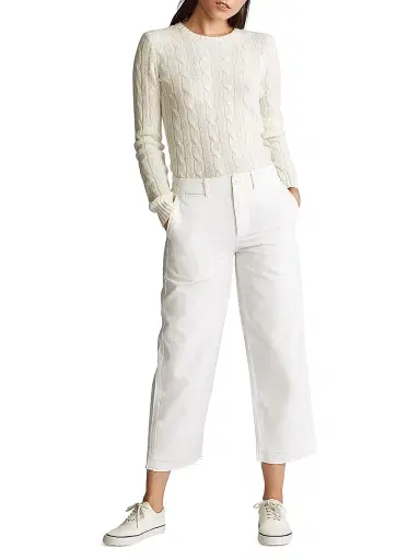 Polo Ralph Lauren Women's Julianna Cable-Knit Cashmere Sweater - Cream | Thumbnail 2 Polo Ralph Lauren Women's Julianna Cable-Knit Cashmere Sweater - Cream | Thumbnail 2
