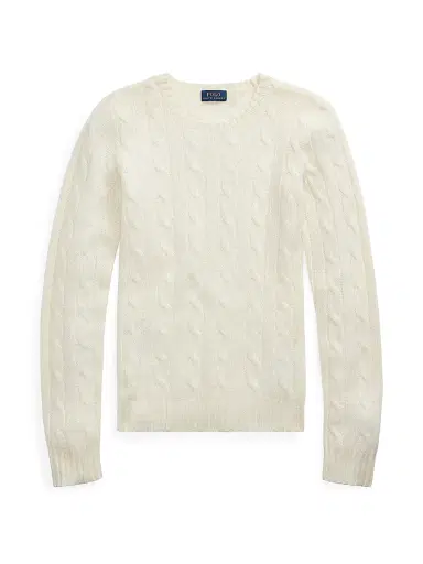 Polo Ralph Lauren Women's Julianna Cable-Knit Cashmere Sweater - Cream | Thumbnail 1 Polo Ralph Lauren Women's Julianna Cable-Knit Cashmere Sweater - Cream | Thumbnail 1