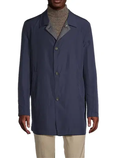 CORNELIANI Men's Reversible Wool & Silk Blend Trench Coat | Thumbnail 6 CORNELIANI Men's Reversible Wool & Silk Blend Trench Coat | Thumbnail 6