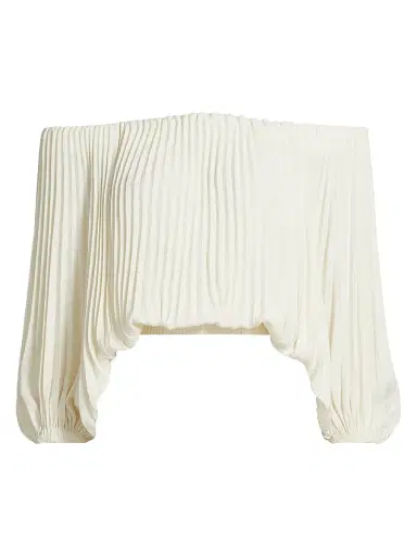 A.L.C. Women's Sienna Pleated Off-The-Shoulder Blouse | Thumbnail 1 A.L.C. Women's Sienna Pleated Off-The-Shoulder Blouse | Thumbnail 1