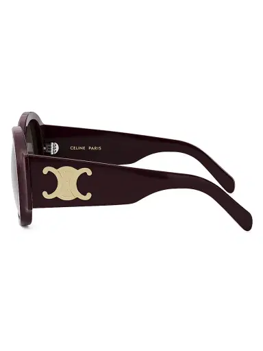 CELINE Women's Maxi Triomphe 54MM Round Sunglasses - Gradient Grey Deep Purple | Thumbnail 3 CELINE Women's Maxi Triomphe 54MM Round Sunglasses - Gradient Grey Deep Purple | Thumbnail 3