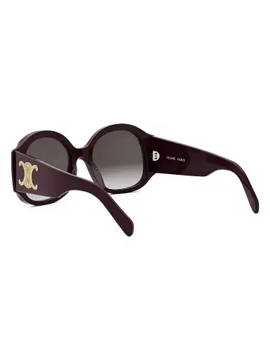 CELINE Women's Maxi Triomphe 54MM Round Sunglasses - Gradient Grey Deep Purple | Thumbnail 4 CELINE Women's Maxi Triomphe 54MM Round Sunglasses - Gradient Grey Deep Purple | Thumbnail 4