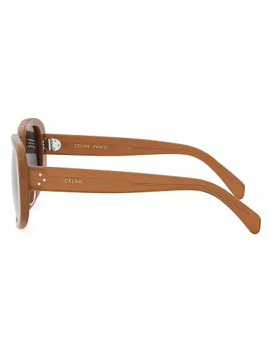 Celine Women's Three Dots 55MM Geometric Sunglasses - Grey Cognac | Thumbnail 3 Celine Women's Three Dots 55MM Geometric Sunglasses - Grey Cognac | Thumbnail 3