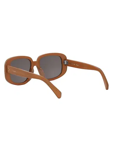 Celine Women's Three Dots 55MM Geometric Sunglasses - Grey Cognac | Thumbnail 4 Celine Women's Three Dots 55MM Geometric Sunglasses - Grey Cognac | Thumbnail 4