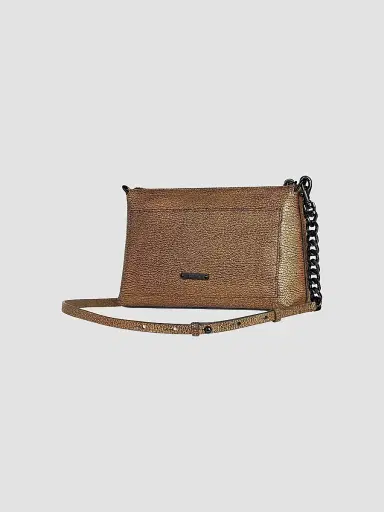 Rebecca Minkoff Women's Megan Crackled Leather Crossbody Bag - Gold | Thumbnail 2 Rebecca Minkoff Women's Megan Crackled Leather Crossbody Bag - Gold | Thumbnail 2